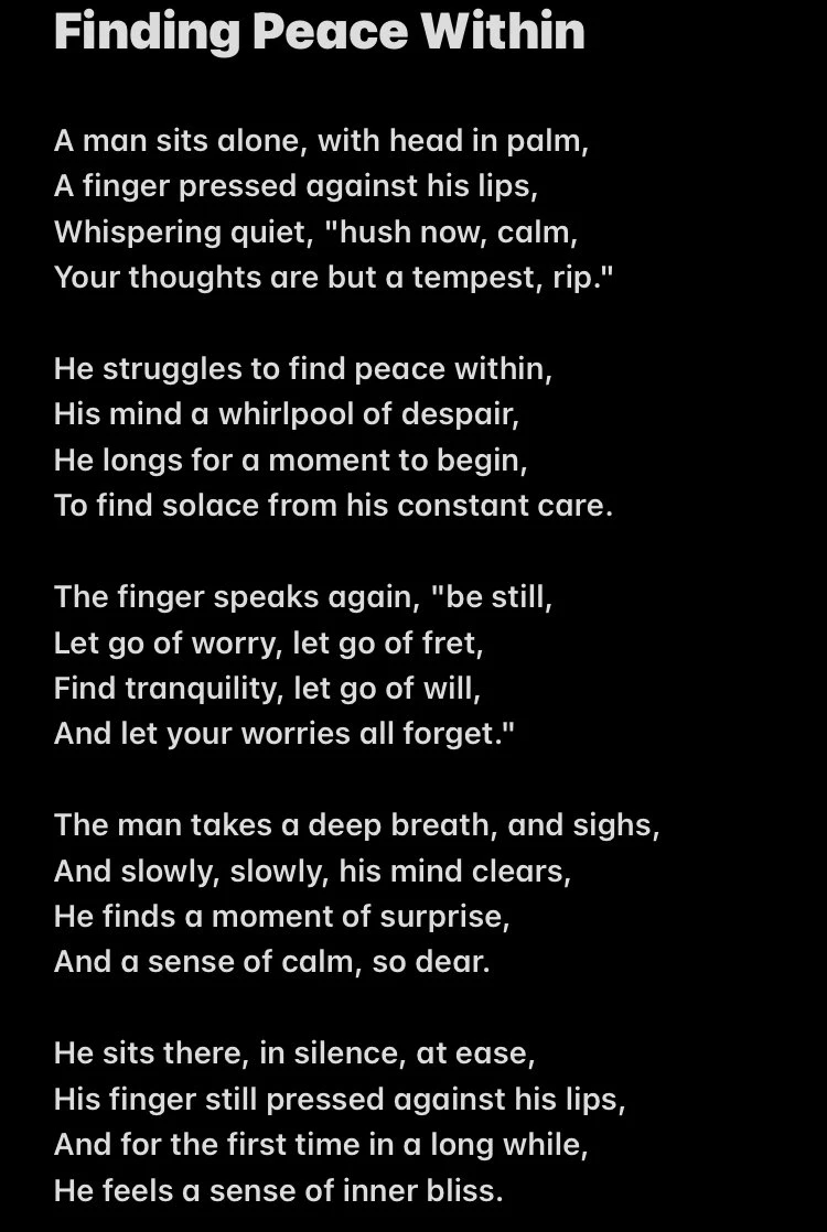 Finding Peace Within.